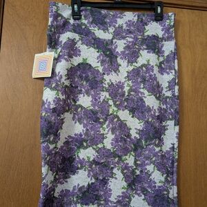 LuLaRoe Purple and Gray Knee-Length Pencil Skirt for Cocktail